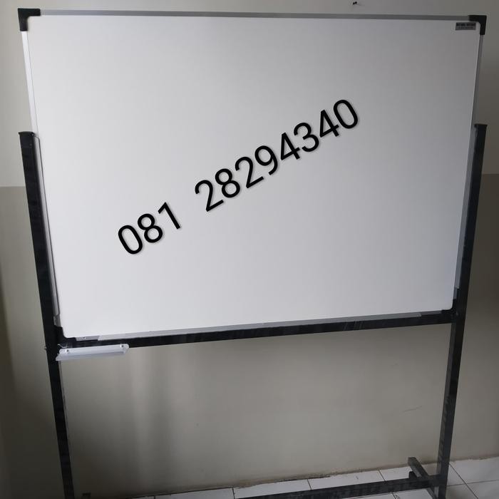 

papan tulis standing hitam putih 60 x 120 nonmagnet