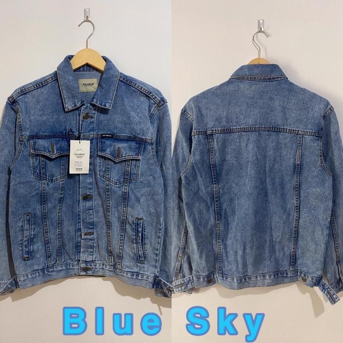 Jaket Jeans Pnb Pria Black Grey Snow Acid Jacket Denim Slim Fit Premium New