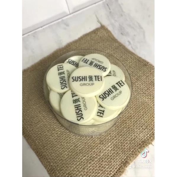 

CETAK COKLAT EDIBLE FOTO / LOGO Food Grade Halal Bisa Custom Logo atau Gambar