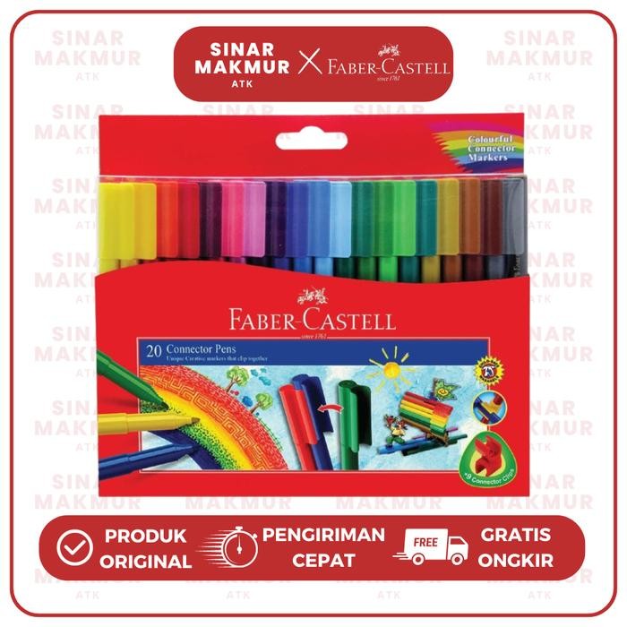 

Hot Sale! Connector Pen/Spidol Warna/Coloring Marker 20 Warna Faber Castell (Set)