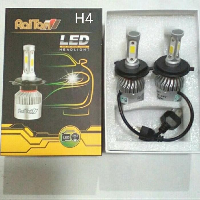 Lampu Mobil Led H4 Raiton Head Light Lampu Utama 6000K 50 Watt