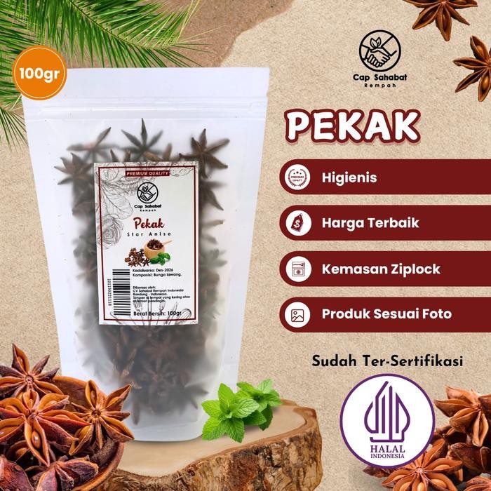 

100gr Pekak / Bunga Lawang / Star Anise 100% PREMIUM