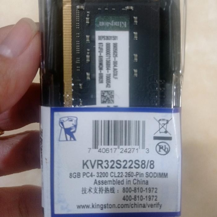 RAM LAPTOP KINGSTON DDR4 8GB 3200MHZ