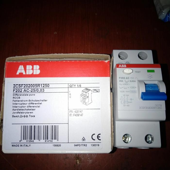RCCB ABB 2P 25A ORIGINAL MURAH