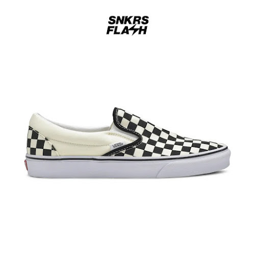 VANS Classic Slip On Checkerboard Sepatu Sneakers Unisex - VN000EYEBWW - Size 44.5