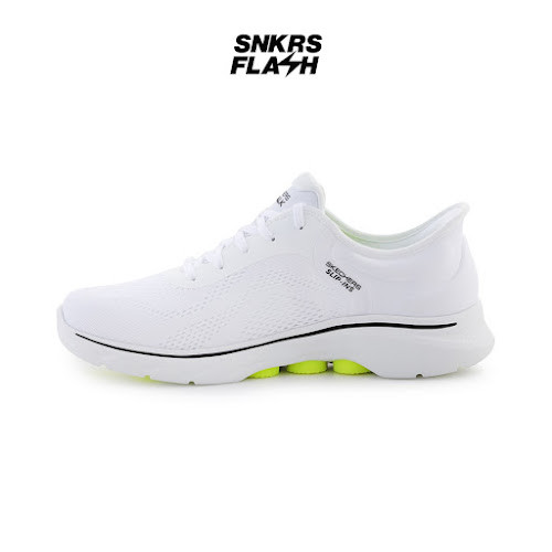 SKECHERS Go Walk 7 White Black Lime Sepatu Casual Pria - 216550WBKL - Size 42.5