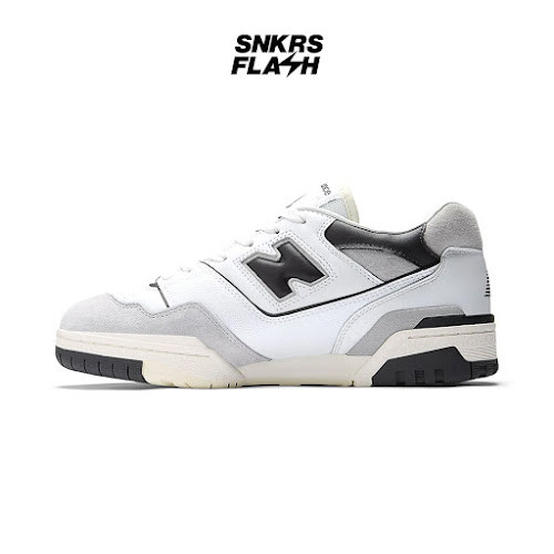 NEW BALANCE 550 Grey White Black Sepatu Sneakers Pria - BB550GWB - Size 44