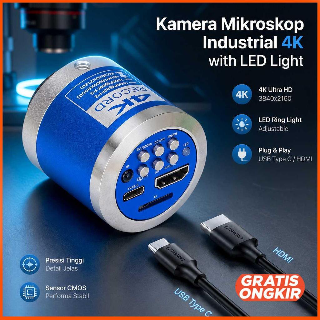 Kamera Mikroskop Industri 4K Ultra HD - Microscope Digital HDMI