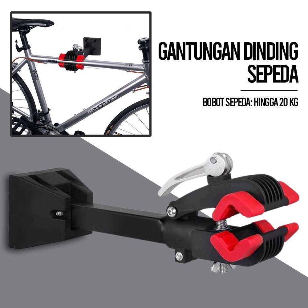BISA COD Gantungan Dinding Sepeda Horizontal Frame Soft Foam Pads 20kg Bicycle Wall Hanger Warna Hit