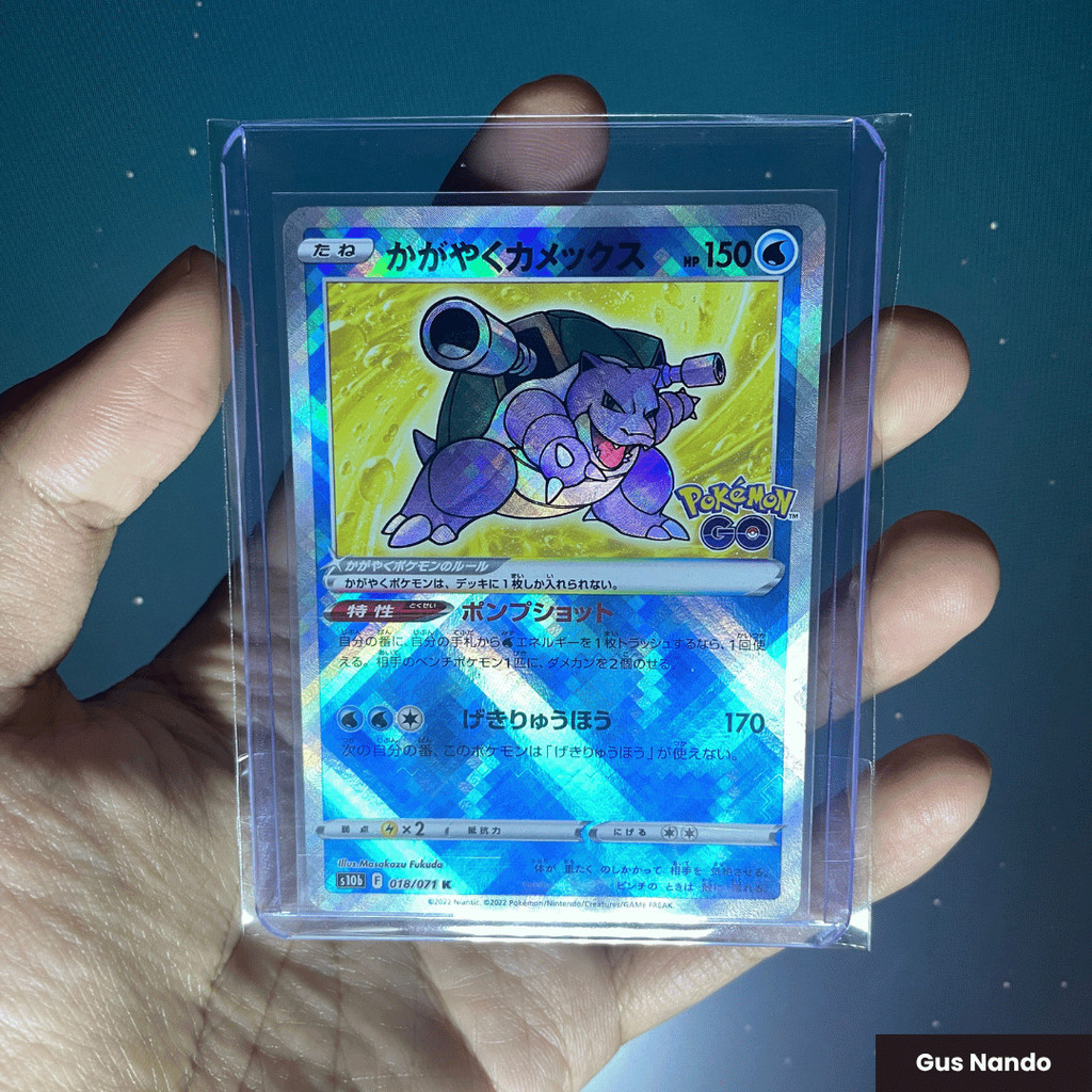 Radiant Blastoise 018/071 S10b Pokemon GO 2022 Japanese Kartu Pokemon TCG Jepang Original