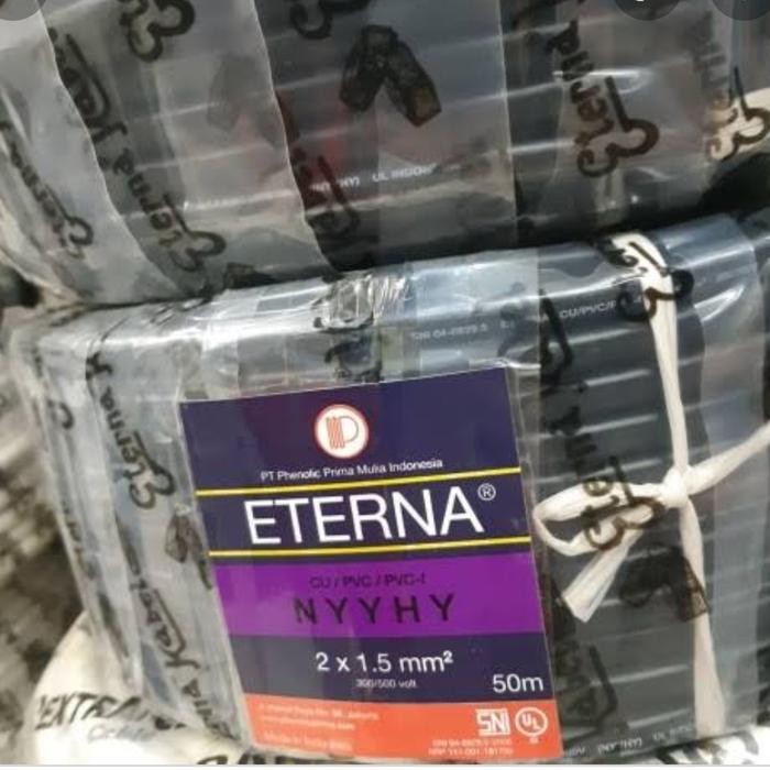 KABEL LISTRIK NYYHY 2 X 1,5MM SERABUT PER ROLL 50 METER