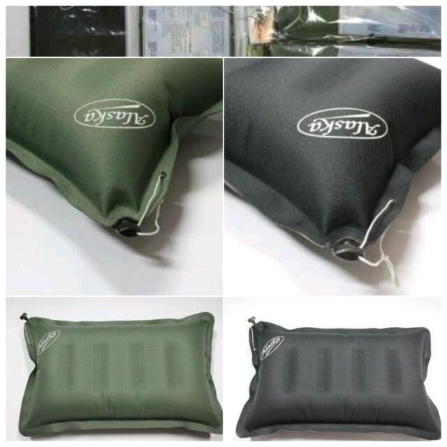 PREMIUM Bantal ALASKA / Bantal Angin Tiup Traveling/ Bantal Angin Camping/ Bantal Tiup Multifungsi/