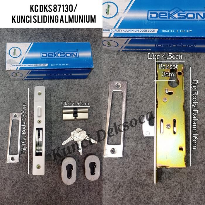 PREMIUM Kunci sliding Almunium Dekson 87130 / KC DKS 87130 Dekkson