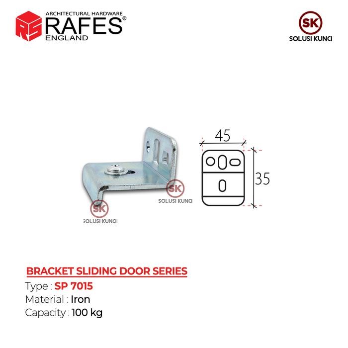 PREMIUM Bracket Rel Pintu Sliding RAFES Kapasitas 100 KG (SP 7015)