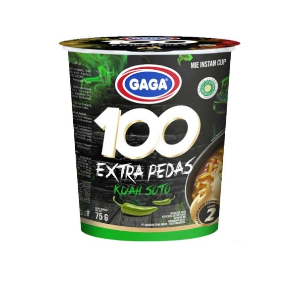 

GAGA 100 EXTRA PEDAS CUP KUAH SOTO 75 GR
