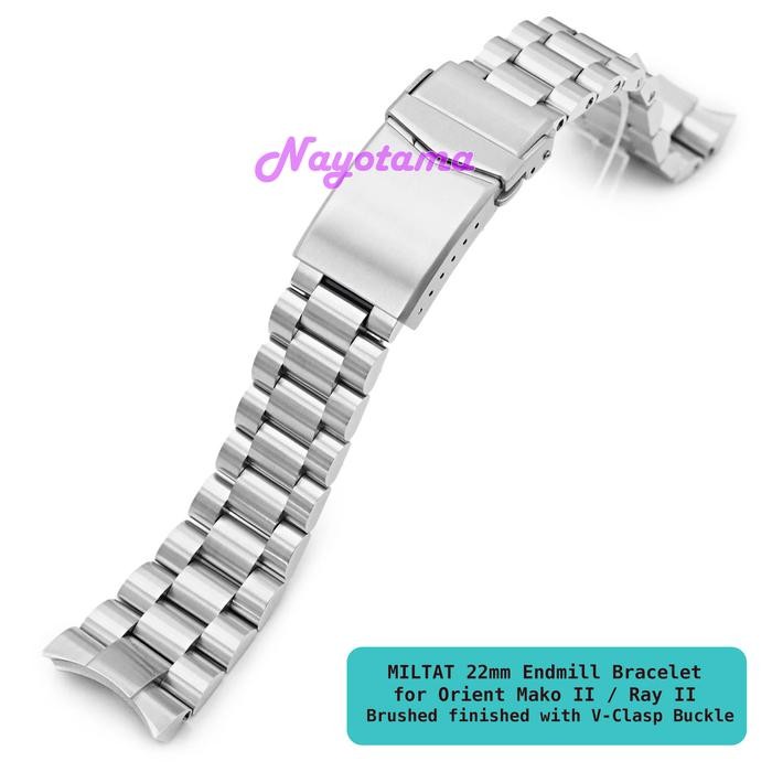 22mm Rantai MILTAT for Orient MAKO II / RAY II Super President ENDMILL