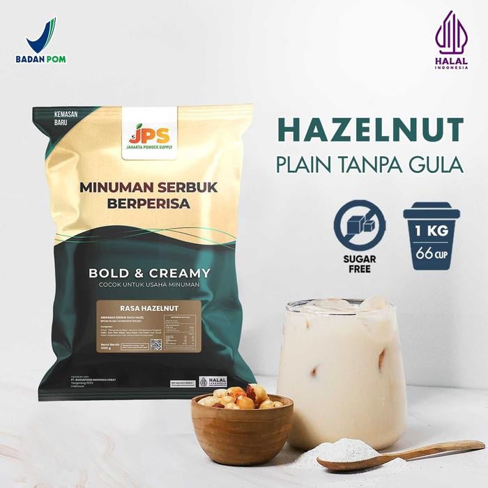 

Tersedia Bubuk Minuman Hazelnut Plain 1Kg - JPS Powder Drink Premium