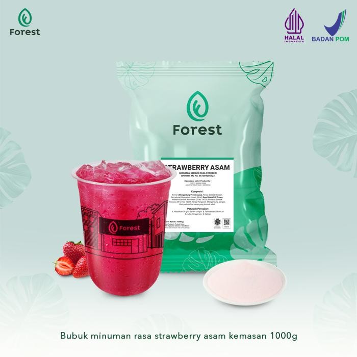 

Tersedia Bubuk Minuman Strawberry Squash Powder 1000g - Forest Bubble Drink