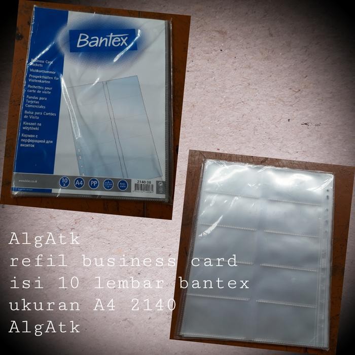 

Business Card Pocket Bantex Size A4 Isi 10 Lembar No Ref 2140.