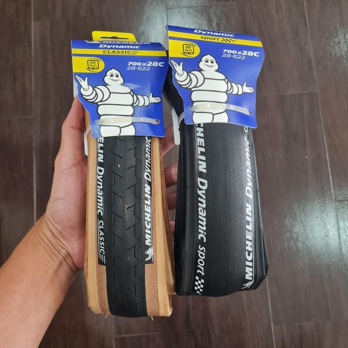 BAN SEPEDA MICHELIN DYNAMIC CLASSIC SPORT TIRE TAN WALL 700 X 23C 25C 28C 700C BALAP ROADBIKE