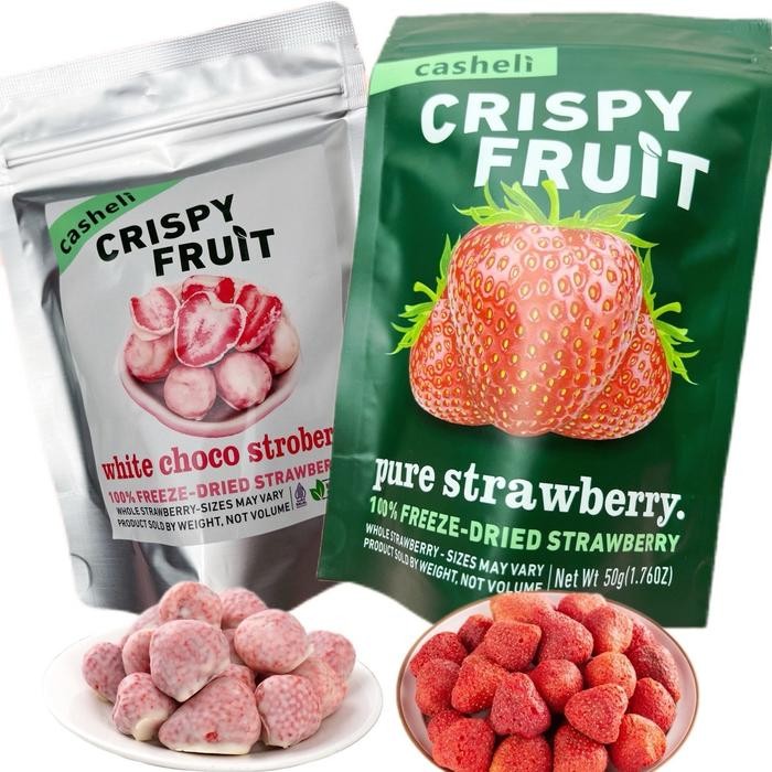 

casheli Bundle 105g Freeze-dried iced Strawberry 50g + Chocolate Coated Freeze-dried Strawberry 55g