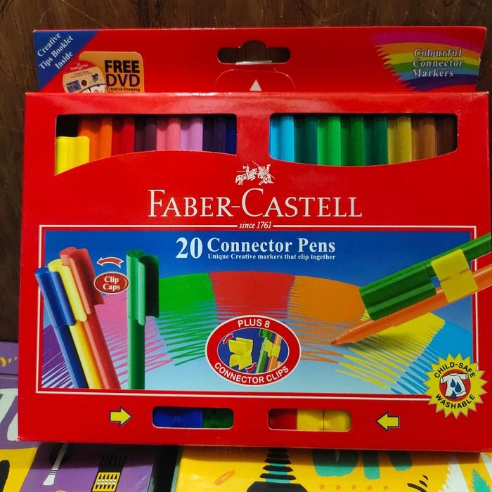 

Hot Sale! Faber Castell 20 Connector Pens Free Dvd / Pcs