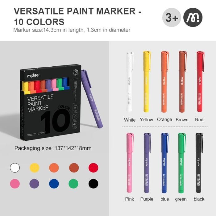 

Mideer Versatile Paint Marker - Color Magic 10/16