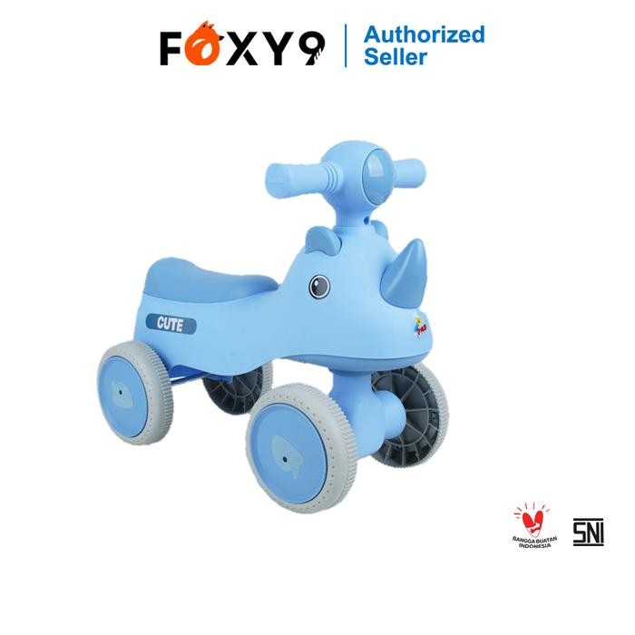 Balance Bike Sepeda Anak Roda Empat Mainan Anak Dorong Roda 4 Pmb F108