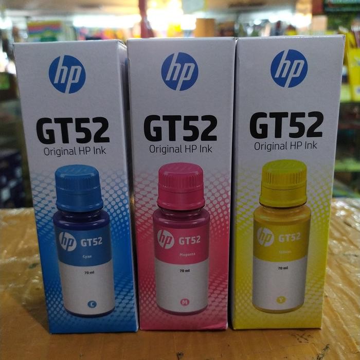 

Tinta Gt52 Cyan, Magenta, Yellow.