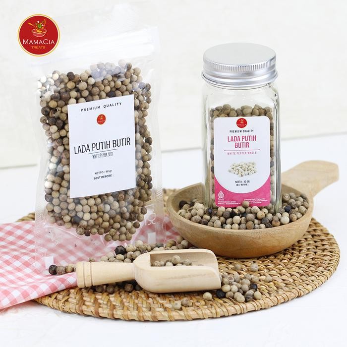 

Mamacia Treats Lada Putih Butir / White Pepper Seed Bumbu Masak Dapur Premium 60 gr