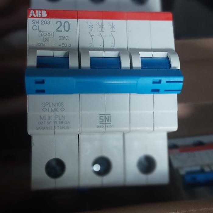 MCB PLN ABB 3P 25A 20A ORIGINAL
