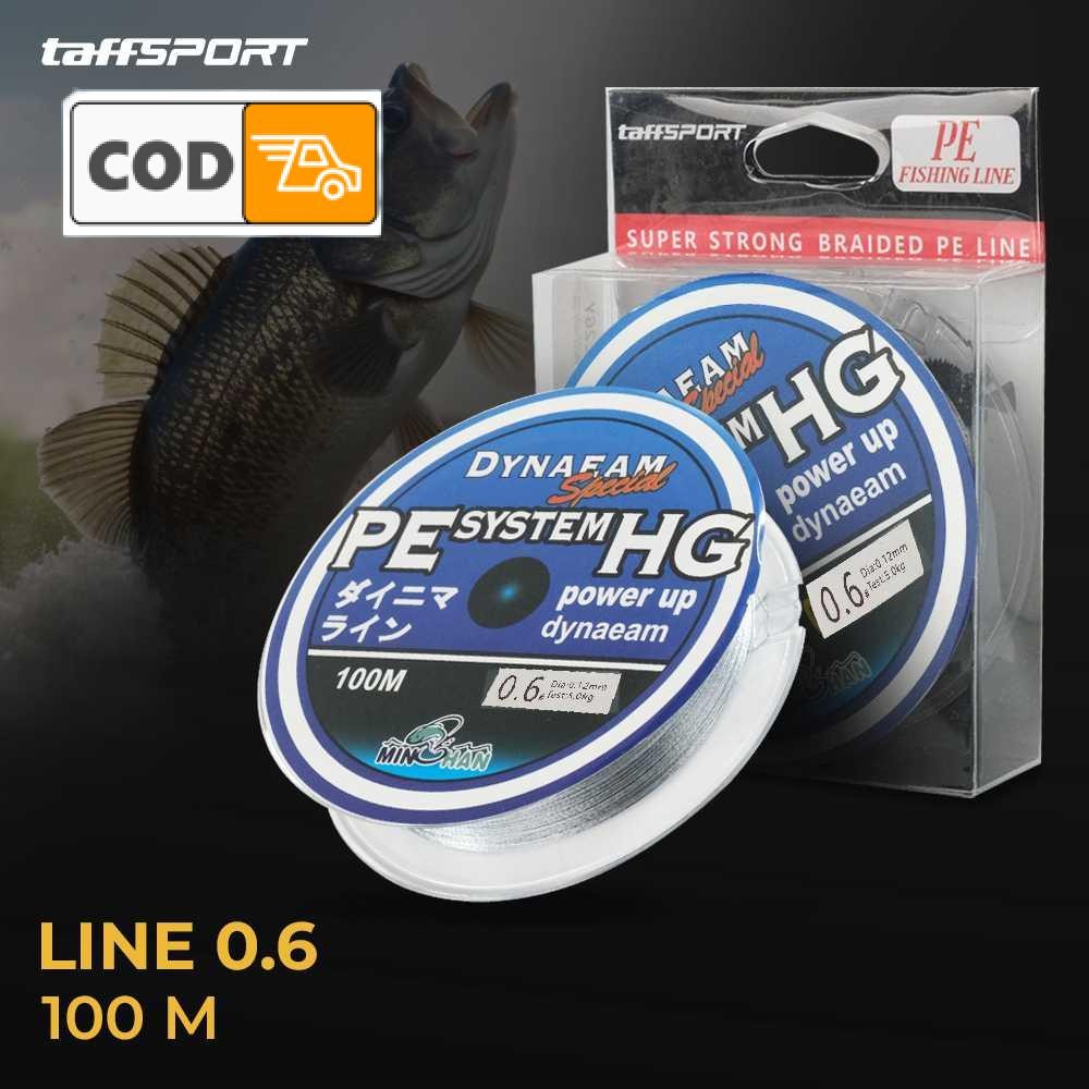 Senar Pancing PE Kuat 100M Braid Line Power Up Tangguh Sensitif untuk Casting dan Trolling