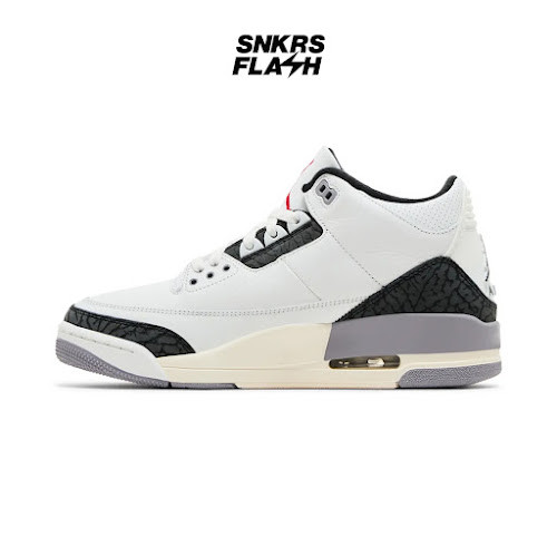 NIKE Air Jordan 3 Retro White Cement Grey Sepatu Sneakers Pria - CT8532106 - Size 44