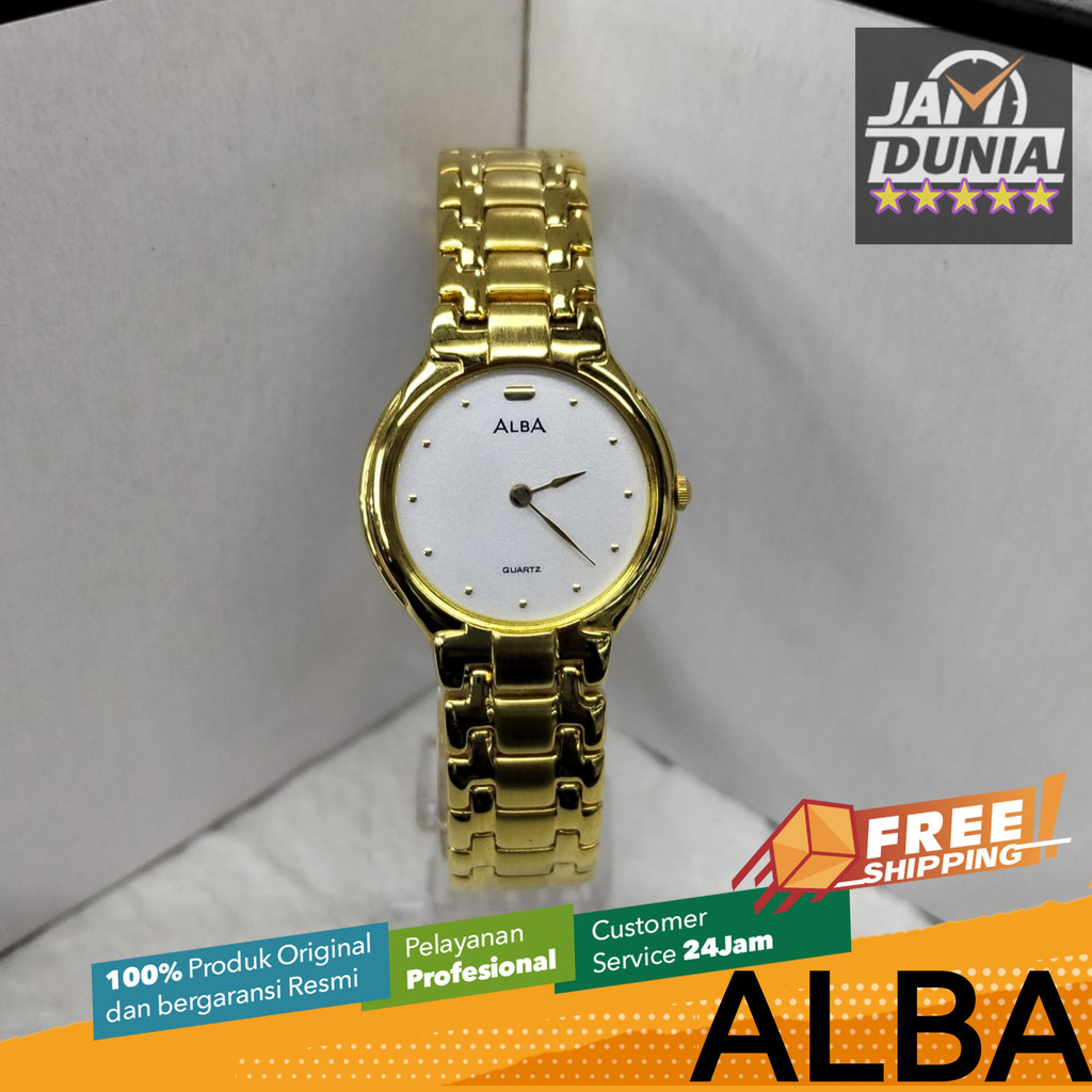 JAM TANGAN WANITA ALBA ORIGINAL JAM ALBA STAINLESS STEEL ALBA ATA78G ATA7 ALBA ATA78GX1 JAM ALBA GOL