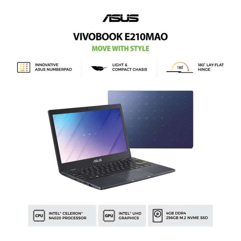 Asus E210MAO HD427 N4020 4GB 256GB WIN11 + OHS 11"
