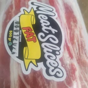 daging meat slices setengah kilogram fat