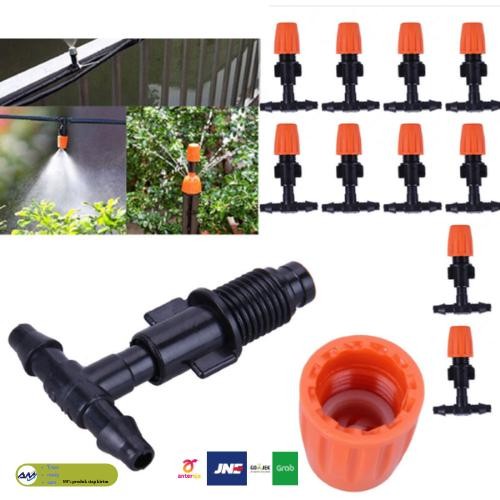 PREMIUM tee Sprayer Fogger Head Mist Nozzle Misting sprinkler Pengkabutan 17M