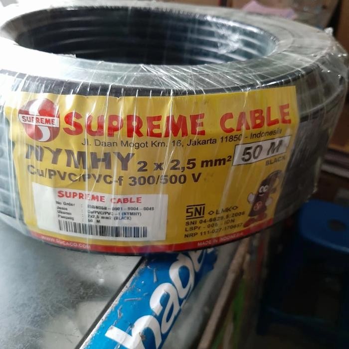 KABEL NYYHY 2X2.5 SUPREME 50M (HITAM)