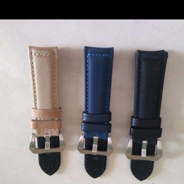Strap Tali Jam Tangan Kulit Kanvas Asli Strap 22mm Fossil Seiko Police
