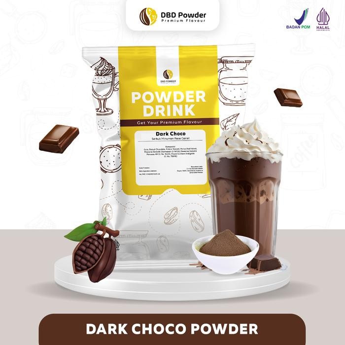 

Tersedia Bubuk Minuman Dark Chocolate Premium 1Kg - Bisa Dicampur Susu Panas/Dingin DBD Powder