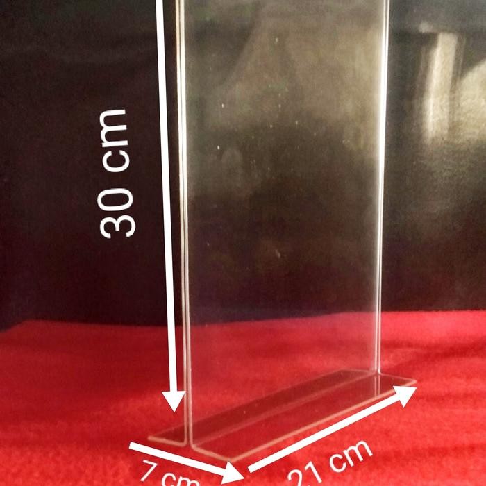 

Bisa Grab! Akrilik Tent Card/ Tempat Brosur A4 Uk 30 X 21 Cm Tebal 2 Mm