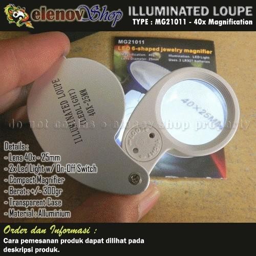 

((((()paling dicari] Illuminated Led Loupe 40x Pembesaran Aluminium