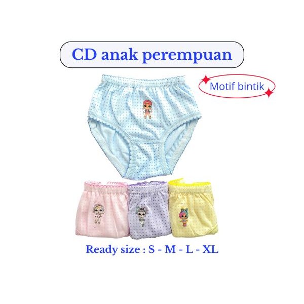 Pilihan- Celana Dalam Anak.Cewek Lusinan 6Pcs Celana Dalam Anak Cewek 1-10 Tahun Celana Dalam