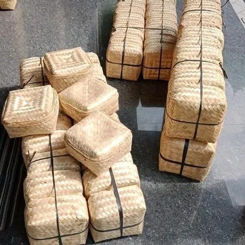 Besek bambu ukuran 16x16 cm Besek 16x16 cm hantaran hampers