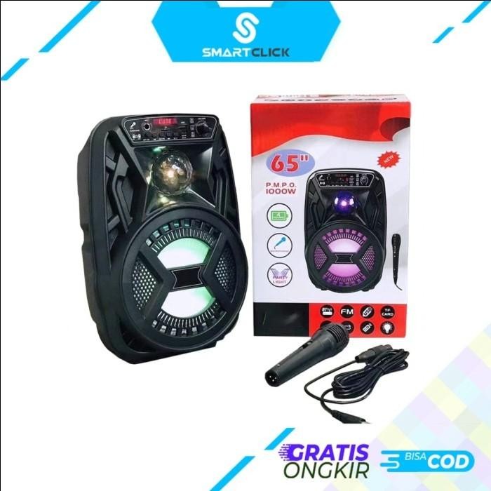 TERBARU KARAOKE PORTABLE SPEAKER BLUETOOTH EXTRA BASS FREE MICROPHONE QS 3603 TERMURAH