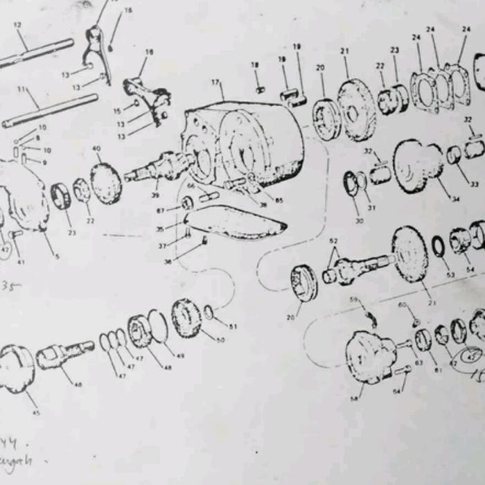 OIL SEAL HANDLE TRANSFER CASE BAGIAN TENGAH JEEP CJ7 BENSIN