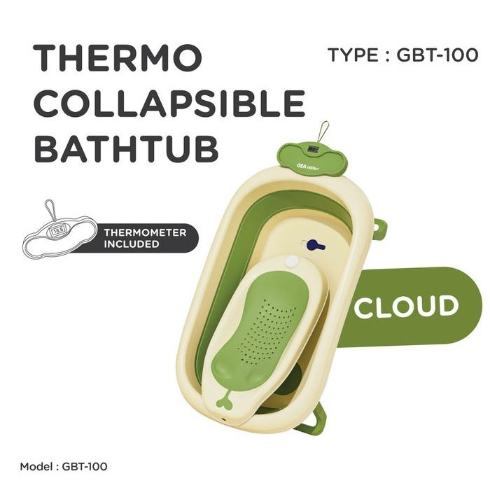 Gea Baby Collapsible Bathub - Bak Mandi Anak Bayi / Tempat Mandi Anak / Bak Mandi Lipat / Bak Mandi