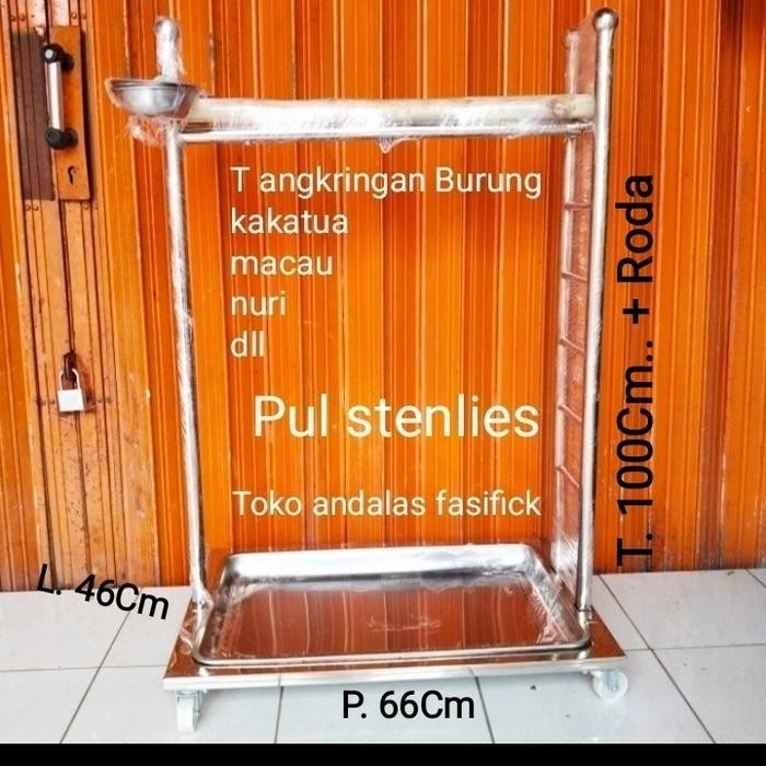 tangkringan burung kakatua pul stenlis/tenggeran macau/tangkringan