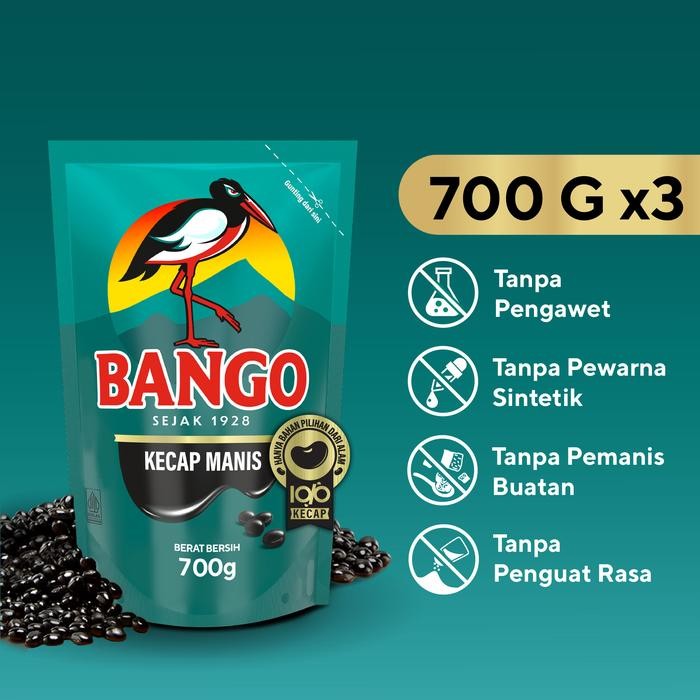 

Bango Kecap Manis Refill Pouch 700G Isi 3