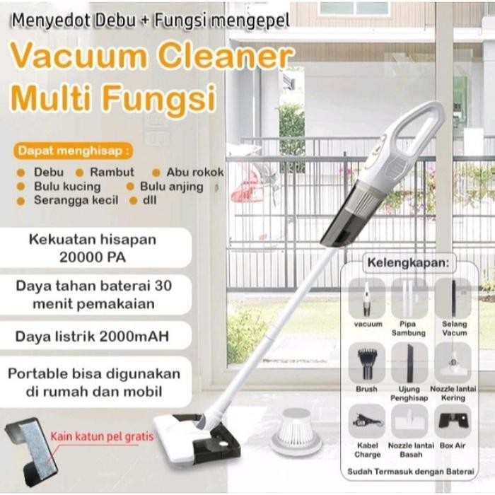 Vacum Cleaner 5 In 1 Penyedot Debu Portable Cordless Multifungsi / Alat Pel Lantai / Sapu Lantai